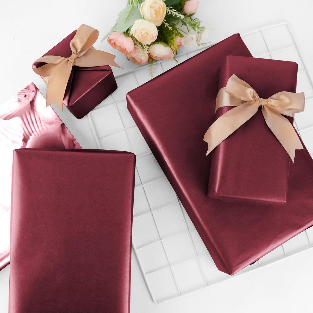 Geschenkpapier Burgunderrot 43 cm x 10 m für alle Anlässe