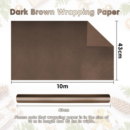 Geschenkpapier Dunkelbraun 43 cm x 10 m für alle Anlässe