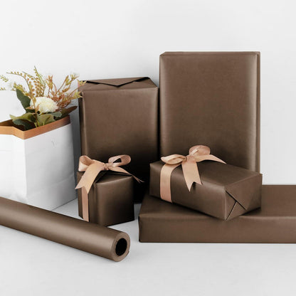 Geschenkpapier Dunkelbraun 43 cm x 10 m für alle Anlässe