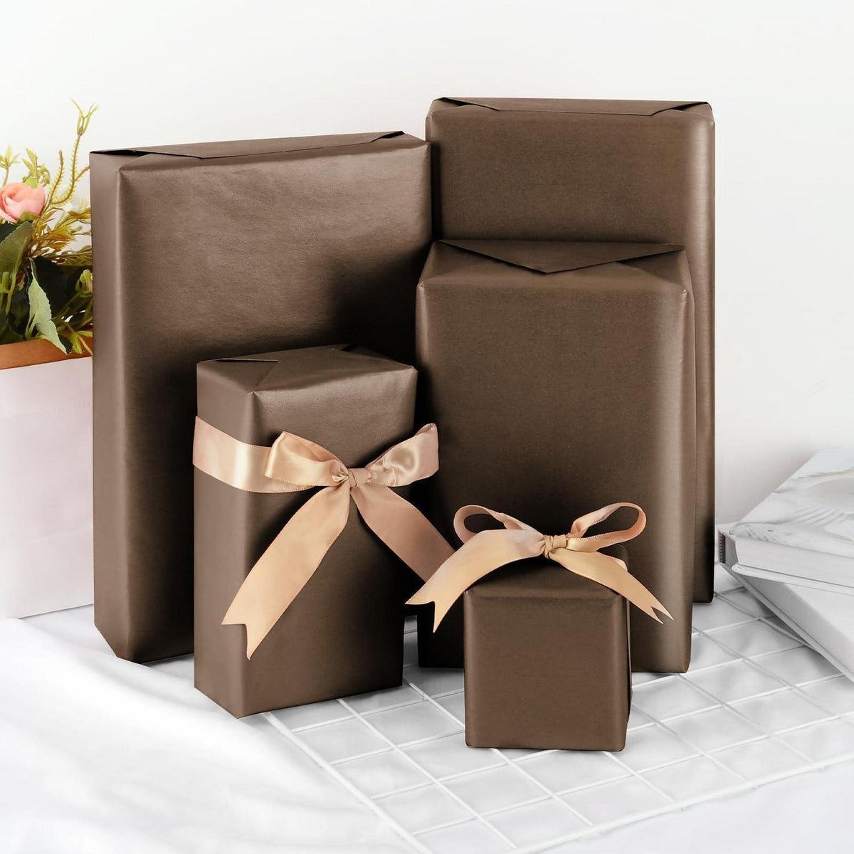 Geschenkpapier Dunkelbraun 43 cm x 10 m für alle Anlässe